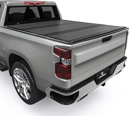 YITAMOTOR Low-Profile Hard Tri-Fold Truck Bed Tonneau Cover Compatible with 2020-2026 Chevy Silverado/GMC Sierra 2500HD 3500HD with 6.9 ft Bed Without Multi-Flex Tailgate