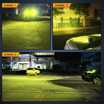 Nilight 2Pcs 3Inch Amber LED Pods 42W LED Cubes Upgraded Spot Flood Combo Driving Backup Light Reverse Light with Off Road Wiring Harness Kit -2 Leads for Trucks ATV UTV SUV