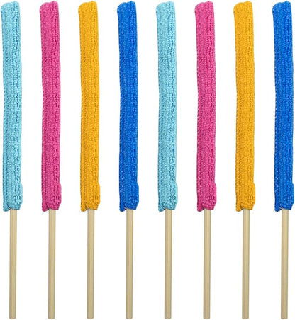 AUEAR, 8 Pack Microfiber Detail Duster Sticks Crevice Cleaning Tool for Home Car The Smallest Spaces