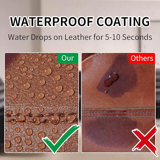 SHADAIWUYU 8.5oz Leather Recoloring Balm with 100ml Mink Oil,Light Brown Leather Repair kit for Furniture and Car Interior,Leather Couch Scratch Repair,Leather Dye Paint,Mink Oil for Leather