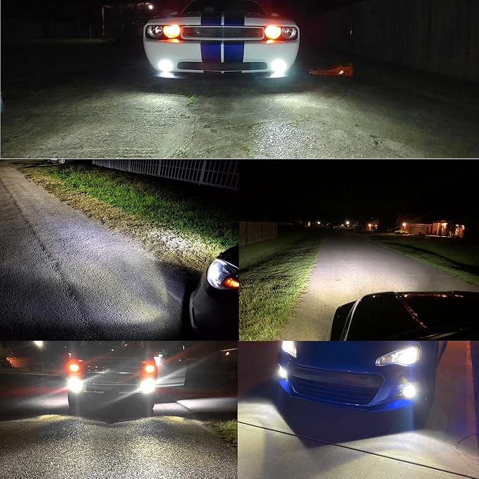Alla Lighting 3800lm 889 881 LED Fog Light Bulbs, 6000K Xenon White Xtreme Super Bright H28 886 888 894 896 898, ETI 56-SMD (Off-road use only)