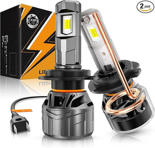 Auxbeam F18 Series H7 Fog Lights, 22000LM H7 Powersport Light for Off-Road Use or Fog Light-2 Pack