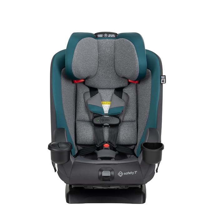 Safety 1st EverSlim 4-in-1 Convertible Car Seat, SecureTech Chest Clip, Ultra-Slim, 4-Mode Infant to Booster, Baby Car Seat, 5-100 lbs, Memory Foam, Fiddlehead
