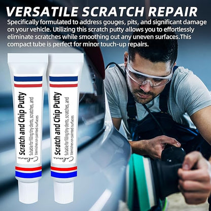 Calvana (2 Pack) 20g Car Body Filler Repair Kit, Automotive Putty Scratch Filler, Quick-Drying Formula for Minor Touch-ups, Ideal for Car Paint Scratch Removal and Rust, Includes Repair Tools