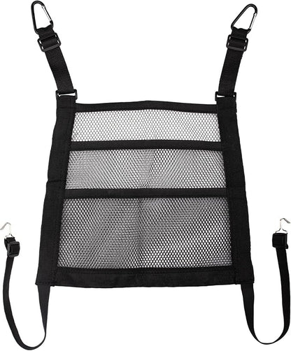 3 Layer Car Mesh Organizer Between Front Seat Backseat Mesh Storage Net Kid Dog Pet Barrier Car Net Pocket Handbag Tissue Purse Holder for SUV, Van