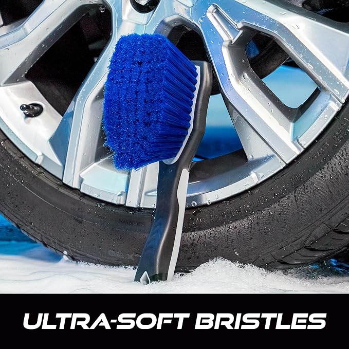 VIKING Wheel Brush for Rims, Cleaning Brush for Tires, Grey, 10.3 x 3.3 x 3.8 Inch