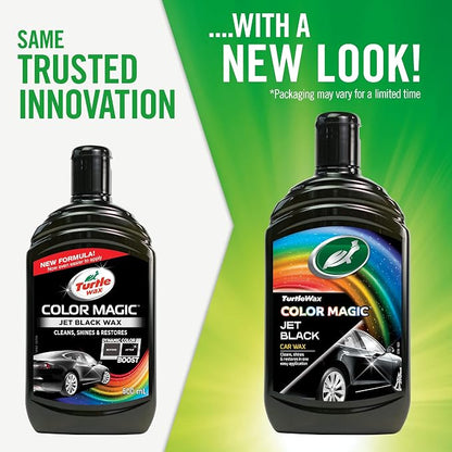 Turtle Wax 52708 Color Magic Car Paintwork Polish Restores Colour & Shine Black 500ml