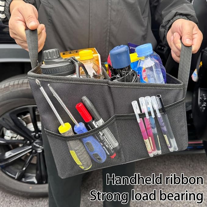 Car Organizer - Car Organizers and Storage, Collapsible Small Car Seat Storage Organizer for Console Front/Back, Automotive Backseat Organizer Passenger Seat Organizer