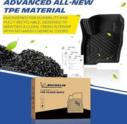 Michelin Vehicle Mats, All-Weather TPE Custom Fit Liner for 2015-2024 Ford Edge, Premier