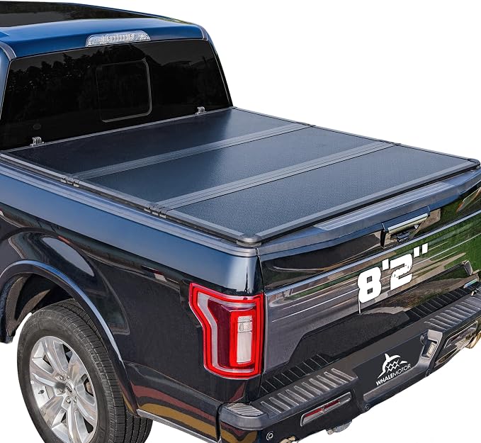 Hard Folding Truck Bed Tonneau Cover Compatiable with Ford Super Duty 8.2 FT Long Box, 1999-2026 F250 F350 F-250 F-350, Tri Fold Style