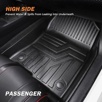 KUST Floor Mats Set for Kia Sorento 2021-2025 2026 (6 Seater, Not for Hybrid), All Weather Rear Trunk Cargo Liner with 2nd Row Back Seat Protector Full Set Car Mats Accessories TPE Rubber Raised Edge