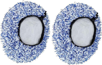 Microfibre Car Brush Cover, 2 Pieces Brush Cover for SB Washers/Wash Box Brush, Scratch-Free Car Washing,Universal Wash Mitt for Gentle Car Wash & Car Care - Blue