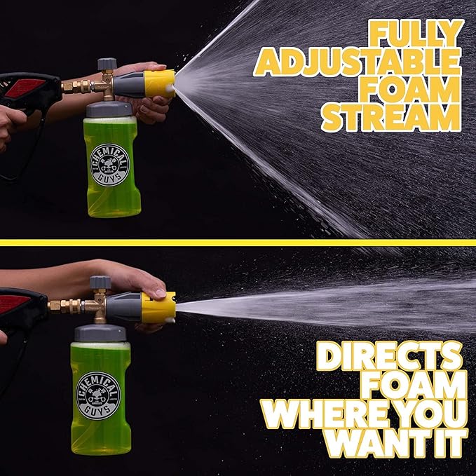 Chemical Guys Big Mouth Max Release Foam Cannon - Foam Cannon for Pressure Washer for Car Wash, Home Cleaning, and Boat Wash with 34 oz Bottle