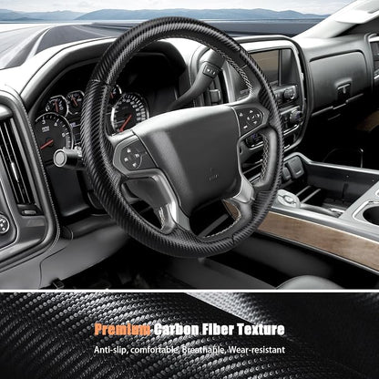 Aimato Customized Steering Wheel Cover for Chevy Silverado 1500 2014-2018/2500 3500 2015-2019/Suburban Tahoe 2015-2020/Traverse 2018-2023,Thin,Anti-Slip,Scratch-Resistant Car Accessory for Chevrolet