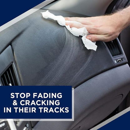 303 Products Automotive Protectant Wipes - Helps Prevent Fading & Cracking, Repels Dust, Lint & Staining, Superior UV Protection & Restores Lost Color, Exterior & Interior Car Cleaning Supplies