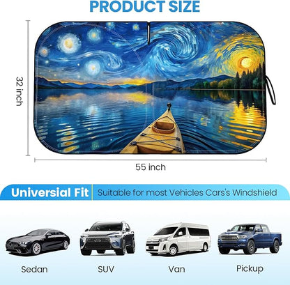 Windshield Sun Shade - Windshield Sun Shade Foldable Offers Ultimate Protection for Car Interior UV Protection Car