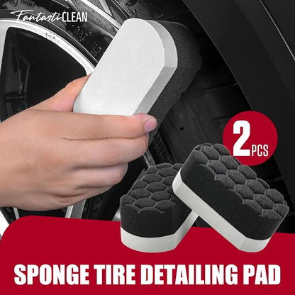 Fantasticlean 7PCS Car Wheel Brush Kit for Car Owners Detailers, Soft-bristled Brush, Tire brush for Car Detailing, Rim Cleaning Tape, Bendable & Curved Brushes and Pads for Home Shop, Cars Trucks RVs