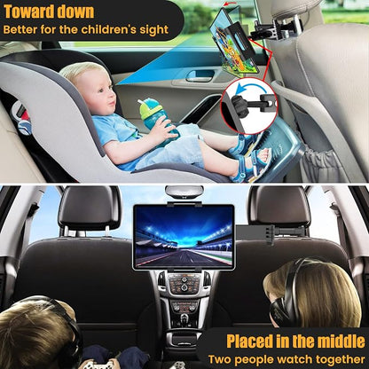 najiaxiaowu Tablet Holder for Car,ipad Headrest Mount for 5.5-18.4 Inch ipad/Phones Car Tablet Holder with 360°Rotating Adjustable Trip Essentials,Black