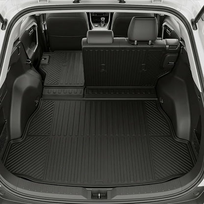 Auxko All Weather Cargo Mat with Backrest Mat Fit for Toyota RAV4 Hybrid 2026 (Not for Phev) TPE Mat Accessories All Season Odorless Anti-Slip Black