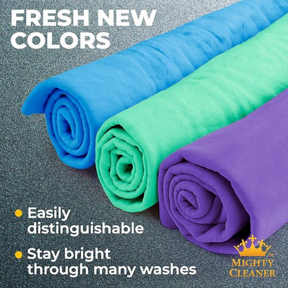 Premium 2pk +1 Free Shammy Cloth for Car Drying - 26"x17" - Super Absorbent Chamois Towel - Scratch-Free, Reusable & Soft Wash Cloth - Car Drying Towels