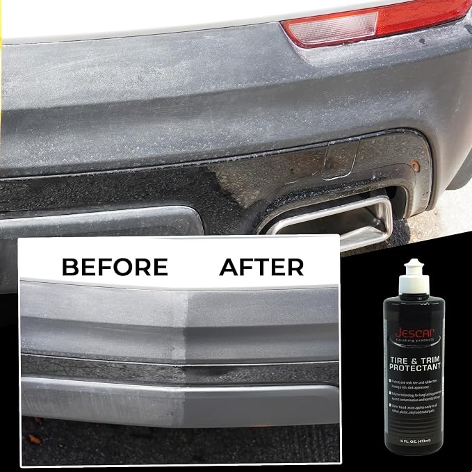 Jescar Tire & Trim Protectant - 16oz - Long-Lasting UV Protection for Tires, Trim, and Vinyl – Restores Shine, Prevents Fading, and Repels Dirt – Easy Application, Professional-Grade