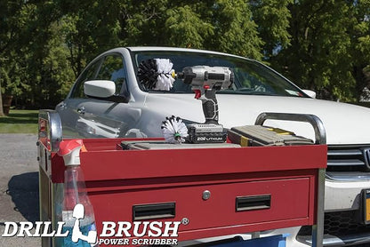 Car Cleaning Supplies - Truck Detail Brush - Wheel Brushes - Car Tire Cleaner - Truck Toolbox Scrubber - Windshield Glass Cleaner Brush - Home Leather Cleaning Tool - Carpet and Upholstery Scrubbing