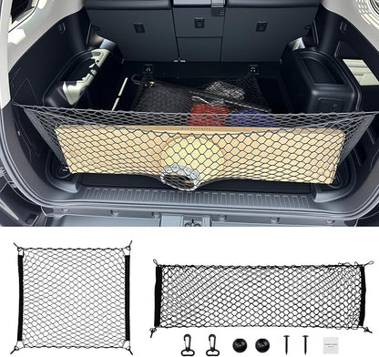 Trunk Cargo Net for 2010-2024 Toyota 4Runner 2 Row Model Only, Trunk Organizer Luggage Mesh Net Anti-Slip Rear Cargo Netting for 4 Runner SUV Accessories(Envelope Style+Floor Style)