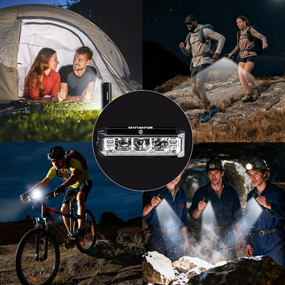 Suruid Super Bright LED Bike Light, USB Rechargeable Bicycle Headlight, Waterproof Bike Headlight, Waterproof Bike Headlight,Daytime Running Light,MTB Off-Road Cycling Commuting