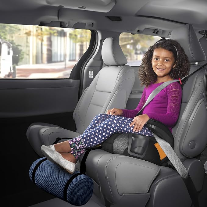 Car Seat Foot Rest for Kids | Car Seat Accessories | Leg Rest for Car Seat Kids | Car Foot Rest with Extra Long Straps Adjusts to Any Carseat Or Toodlers Booster Seat Navy by SWANOO