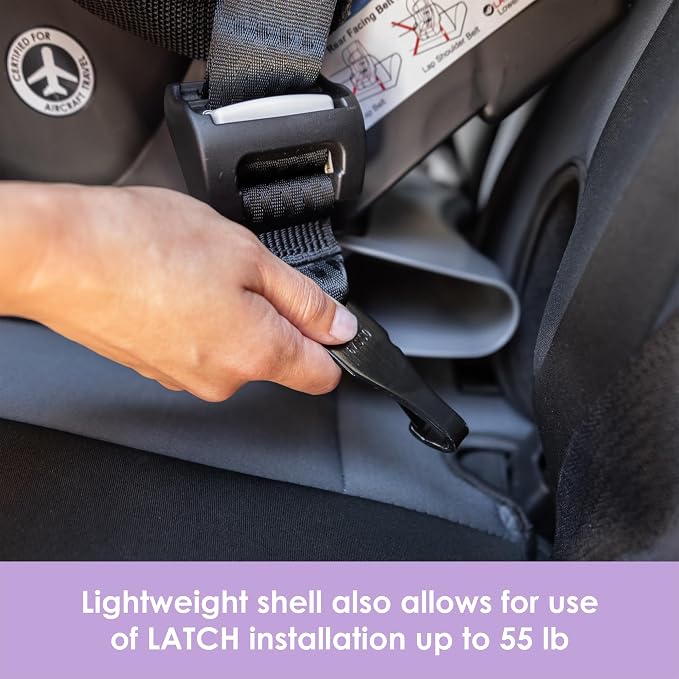 Baby Trend Trooper™ Slim 3-in-1 Convertible Car Seat, Quartz Pink – Slim Fit, 3-in-1 Growth Modes, Lightweight Design, Adjustable Comfort Padding