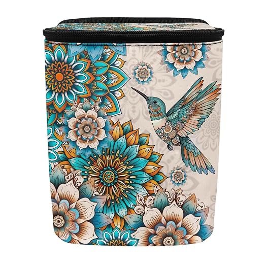 BIGCARJOB Lotus Hummingbird Car Trash Bag Car Trash Interior Accessories for Back Seat Headrest Car Trash Bin Hanging Trash Bag for Car Garbage Can