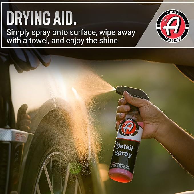 Adam's Detail Spray 5 Gallon - Quick Waterless Detailer Spray for Car Detailing, Polisher Clay Bar & Car Wax Boosting Tech, Add Shine Gloss Depth Paint | Car Wash Kit & Dust Remover