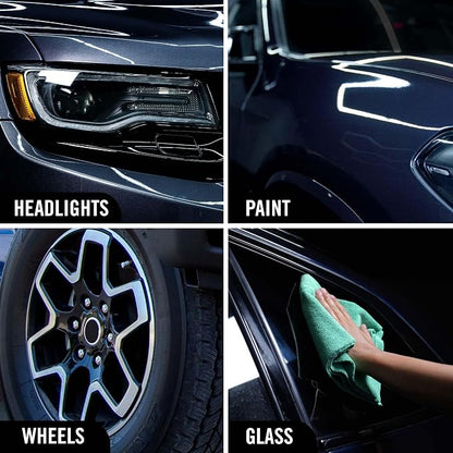 Turtle Wax Hybrid Solutions Ceramic 3-in-1 Car Detailer, Waterless Car Wash, Long-lasting HydrophobicWax Protection and High Gloss Shine, Safe For All Exterior Surfaces, 32 oz (Pack of 6)