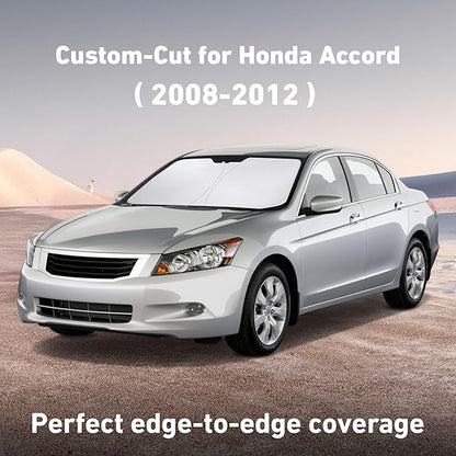 EcoNour Windshield Sunshade Compatible for Honda Accord 2008-2010 2011 2012, Sun Visor for Front Windshield & Window Sun Shade Cover, UV Heat Blocker & Protector, Car Accessories