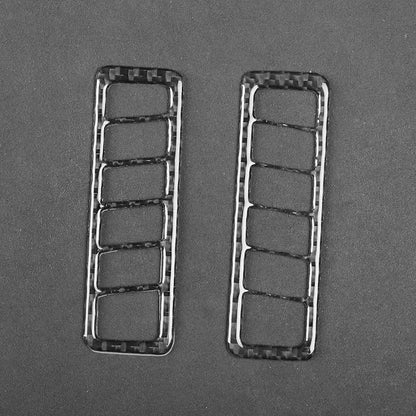 Premium Carbon Fiber Compatible with Ford Edge 2011-2014 2012 2013 SEL/Limited/SE/Sport Accessories Car Inner Door A-Pillar Air Vent Frame Cover Interior Trim Sticker Decal Black 2PCS