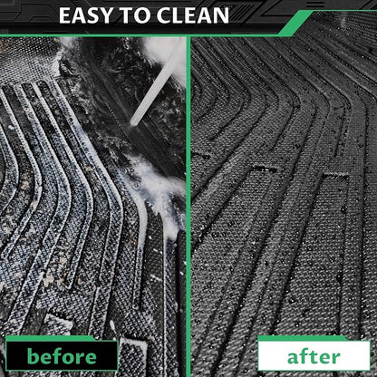 Floor Mats for Chevy Malibu 2013 2014 2015, Also for 2016 Chevrolet Malibu Limited, Custom Fit 1st & 2nd Row Mats & Cargo Liner, Waterproof Anti-Slip, TPE Floor Mats for 8th gen Malibu LS LT LTZ Eco