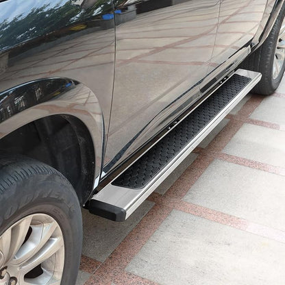 COMNOVA 6.5 Inch Running Boards Compatible with 2019-2026 Chevy Silverado/Serria 1500 Quad Cab & 2020-2026 Chevy Silverado/Serria 2500HD 3500HD Quad Cab. Side Steps Rock Sliders Nerf Bars.