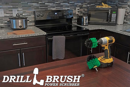 Drill Powered Kitchen Cleaning Supplies - Kitchen Scrubbing Accessories - Drill Brush Household Cleaner - Oven Cleaning Tool - Stovetop Scrubber Brushes - Kitchen Sink Scrub Brush - Frying Pan Brush