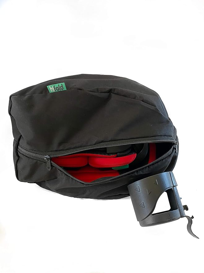 mifold hifold fit-and-fold Booster seat Carry Bag, Ideal for Storage and Travel, Bag Only, Seat Sold Separately, Black