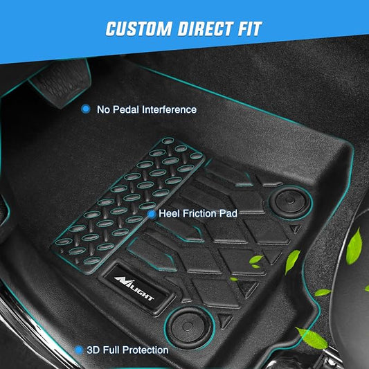 Nilight TPE Floor Mats for Ford Fusion Lincoln MKZ 2017 2018 2019 2020,All Weather Custom Fit Heavy Duty Floor Liners