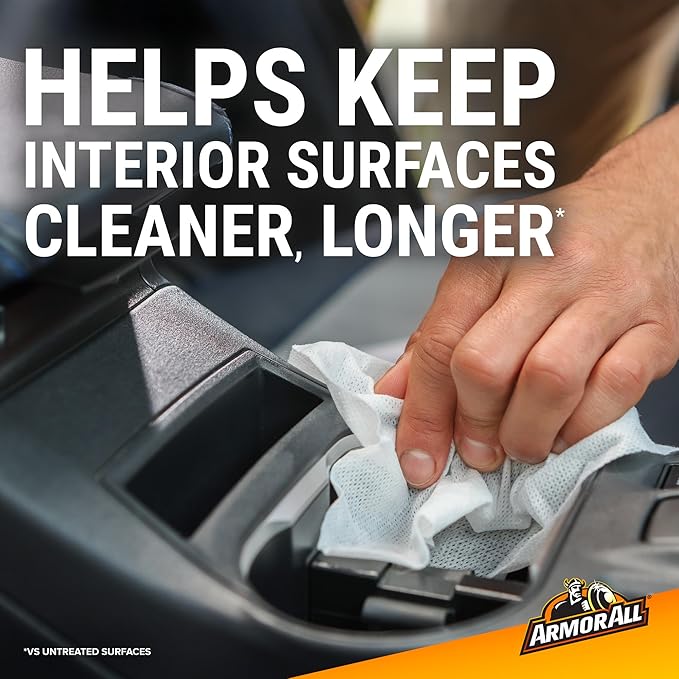 Armor All Ultra Shield + Ceramic Cleaning Wipes by Armor All, Car Interior Cleaner Wipes with Stain-Repelling Technology, 90 Count