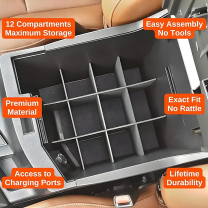 Vehicle OCD - Center Console Organizer for Toyota Tundra (2007-2013) / Sequoia (2008-2022) - Made in USA - SLX111