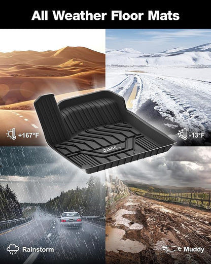 3W 2014-2020 Nissan Rogue Floor Mats Custom Fit for Nissan Rogue Accessories TPE All Weather Floor Liner, 1st and 2nd Row Car Mats (NOT for Rouge Sports and Select Models)