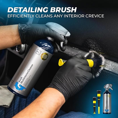 The Rag Company - Complete Interior Kit - Includes Glass & Car Interior Cleaners, Brushes, Rags, Buttersoft Cloths, Glass Towels, Scrubbers - 24 Item Set