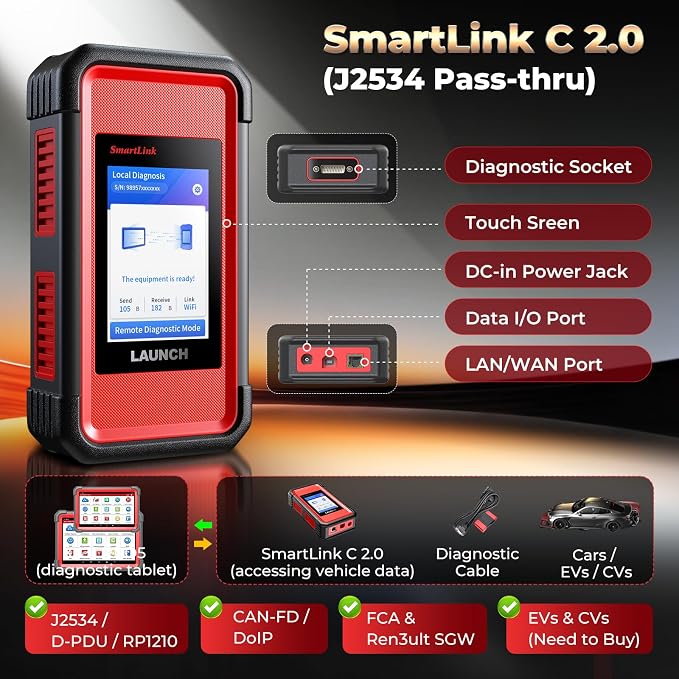 Launch X431 Scanner PRO5 J2534 Pr0gram ECU Coding, Topology, 60+ Services, Bi-Directional All System Scan Tool, CANFD DOIP, 200+ Brands, Guided Functions, 10+ High-end Features, BST360 Included