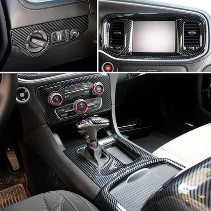 Interior Trim for Dodge Charger 2015-2024 Gear Shift Panel Trim with Console Cover