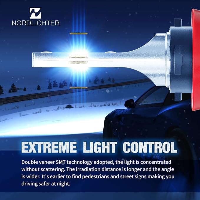 H11/H8/H9 Bulbs, 600% Brightness 6500K Xenon White Plug & Play Off-road UTV/ATV Fog Light
