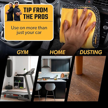 Chemical Guys Professional Grade Premium Microfiber Towels for Cars, Gold, 16" x 16", Ultra-Soft and Scratch-Free Car Detailing Cloths for Trucks, Motorcycles, and More - 24 Pack