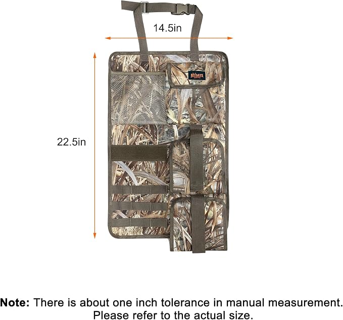MYDAYS 2 Pack Tactical Seat Back & Front Seat Gun Organizer with Molle Panel Vehicle Gun Holders for Hunting Rifles & Shotguns (Camo)