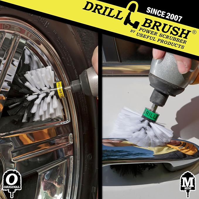 Car Cleaning Supplies - Truck Detail Brush - Wheel Brushes - Car Tire Cleaner - Truck Toolbox Scrubber - Windshield Glass Cleaner Brush - Home Leather Cleaning Tool - Carpet and Upholstery Scrubbing